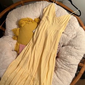 Yellow midi dress